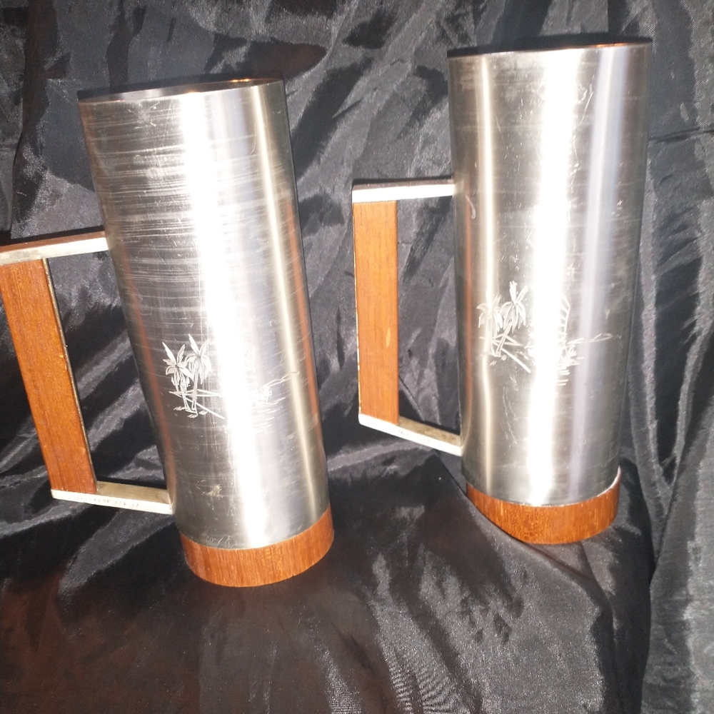 2 SELANGOR VINTAGE MUGS 8 INCHES